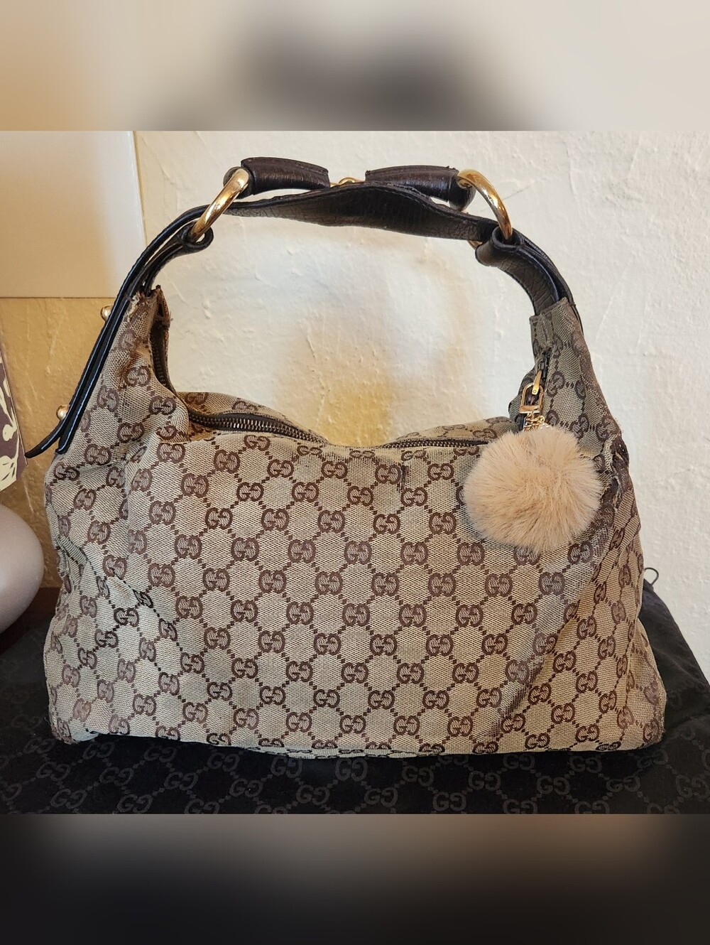 Gucci Horsebit Medium Canvas Hobo